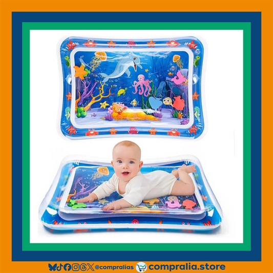 Tapete de Agua Inflable para Bebés | Juguete Sensorial | Desarrollo Motriz Seguro